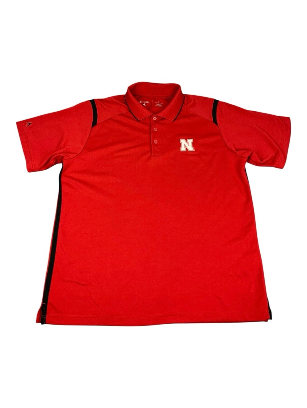 Nebraska Cornhuskers Men’s Golf Polo Shirt Red Moisture Wicking Size Large
